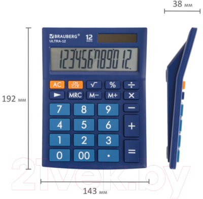 Калькулятор Brauberg ULTRA-12-BU / 250492
