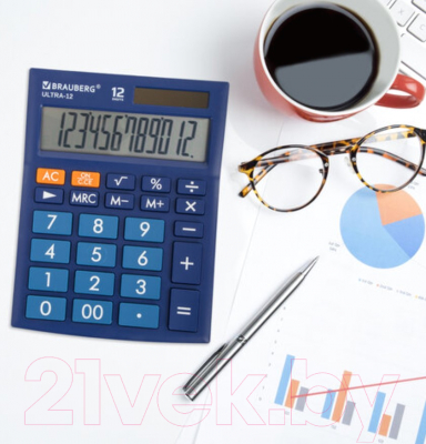 Калькулятор Brauberg ULTRA-12-BU / 250492