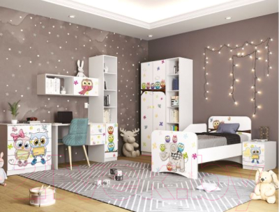 Полка Премиум Смарти (белый/совята)