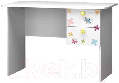 Письменный стол Премиум Смарти (белый/совята) - фото