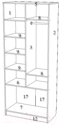 Шкаф Премиум Рокси с ящиками