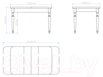 Обеденный стол Мебель-Класс Дионис 01 (сатин)