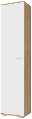 Шкаф-пенал Памир Италия П-500 (дуб сонома/белый глянец) - фото