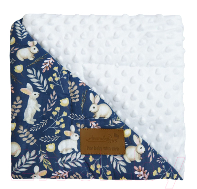 Плед для малышей Amarobaby Растем вместе Зайчики / AMARO-62RV-Zsi