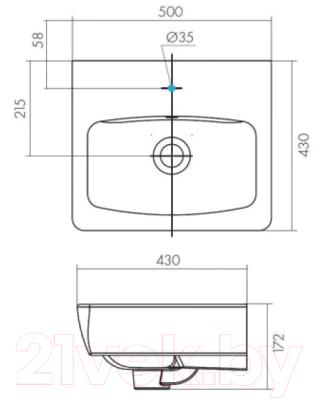 Тумба с умывальником Акватон Кантри 50 (1A2578K0AHB20)