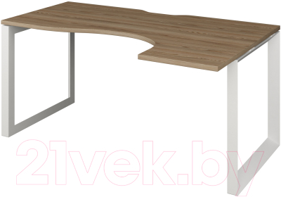 Письменный стол Программа Техно Аргентум-МП НТМП.О-040 правый - фото