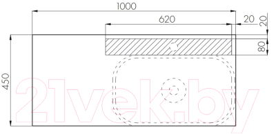 Тумба под умывальник Акватон Мишель 100 (1A256901MIX30)