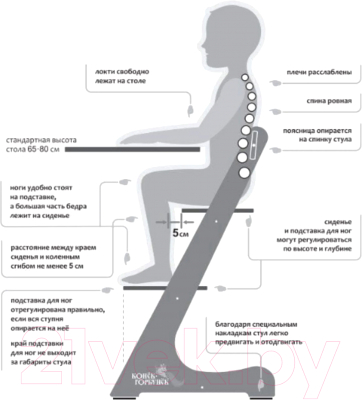 Стул детский Конек Горбунек Комфорт (венге)