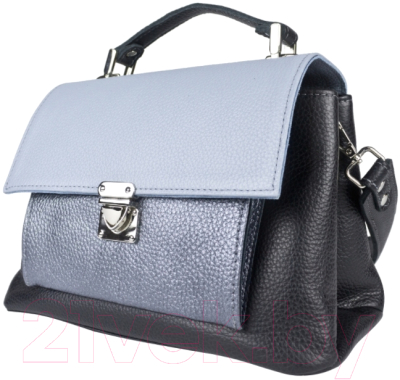 Сумка Carlo Gattini Classico Agliano 8036-01 (черный/голубой) - фото