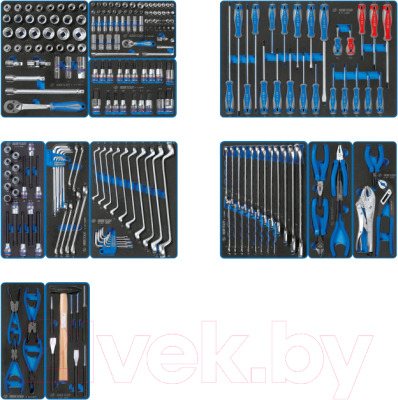 Универсальный набор инструментов King TONY 934-235MRVD - фото