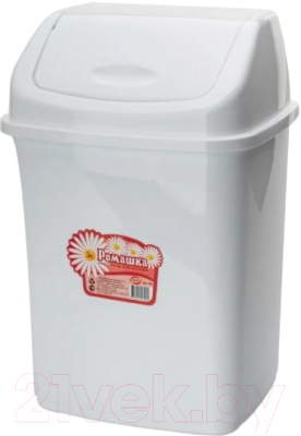 Мусорное ведро Эльфпласт Ромашка с перекидным верхом ЕР108 - фото