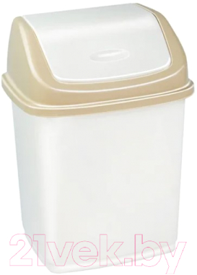 Мусорное ведро Эльфпласт Ромашка с перекидным верхом ЕР108 - фото