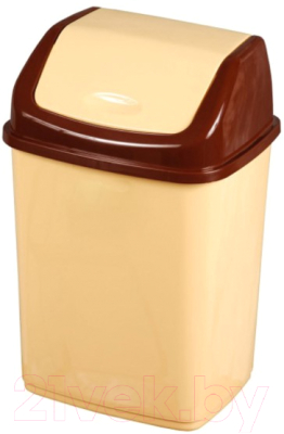 Мусорное ведро Эльфпласт Ромашка с перекидным верхом ЕР108 - фото