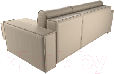 Диван угловой Лига Диванов Куба 277 правый / 108662 (экокожа, бежевый)