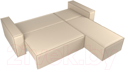 Диван угловой Лига Диванов Куба 277 правый / 108662 (экокожа, бежевый)