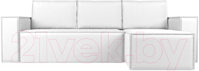 Диван угловой Лига Диванов Куба 277 правый / 108663 (экокожа, белый)