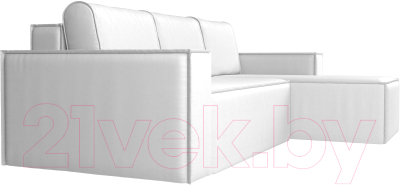 Диван угловой Лига Диванов Куба 277 правый / 108663 (экокожа, белый)