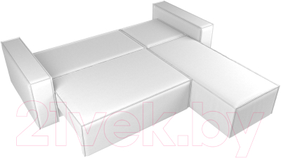 Диван угловой Лига Диванов Куба 277 правый / 108663 (экокожа, белый)