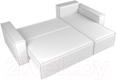 Диван угловой Лига Диванов Куба 277 правый / 108663 (экокожа, белый)