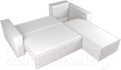 Диван угловой Лига Диванов Куба 277 правый / 108663 (экокожа, белый)