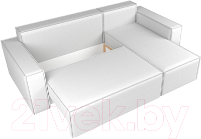 Диван угловой Лига Диванов Куба 277 правый / 108663 (экокожа, белый)