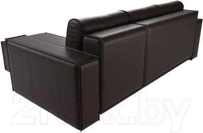 Диван угловой Лига Диванов Куба 277 правый / 108664 (экокожа, коричневый)