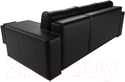 Диван угловой Лига Диванов Куба 277 правый / 108665 (экокожа, черный)