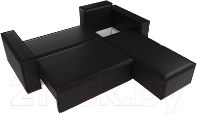 Диван угловой Лига Диванов Куба 277 правый / 108665 (экокожа, черный)