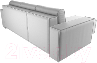 Диван угловой Лига Диванов Куба 277 левый / 108663L (экокожа, белый)