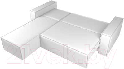 Диван угловой Лига Диванов Куба 277 левый / 108663L (экокожа, белый)