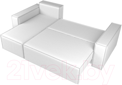 Диван угловой Лига Диванов Куба 277 левый / 108663L (экокожа, белый)