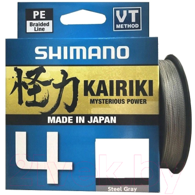 Леска плетеная Shimano Kairiki 4 PE 0.19мм / LDM54TE1819015S (150м, серый)