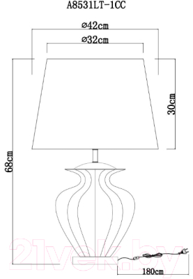 Прикроватная лампа Arte Lamp Sheldon A8531LT-1CC