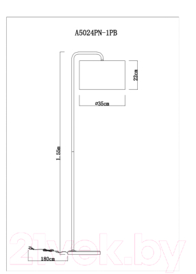 Торшер Arte Lamp Rupert A5024PN-1PB