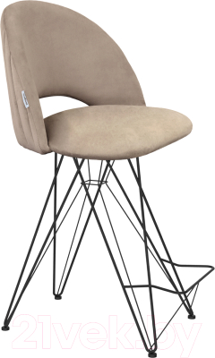 Стул барный Sheffilton SHT-ST34-1/S66-1 (латте/черный муар) - фото