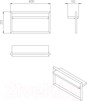 Держатель для полотенца Акватон Лофт Урбан Орегон