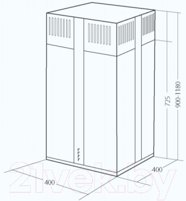Вытяжка коробчатая Akpo Isla Luna 40 WK-9 (нержавеющая сталь)
