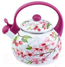 Чайник со свистком Appetite Вишня FT7-VI - фото