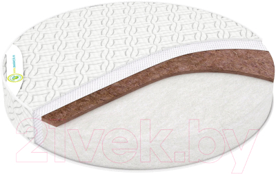 Матрас в кроватку Монис Стиль Кокос Стандарт Премиум Круг / 018/2 - фото