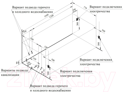 Ванна акриловая Vannesa Роза 169x77 / 2-78-0-0-9-208Р (с экраном и каркасом)