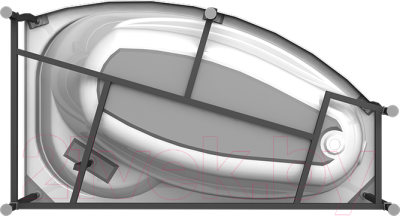 Ванна акриловая Vannesa София 169x99 / 2-78-0-1-1-223 (с экраном и каркасом левым)