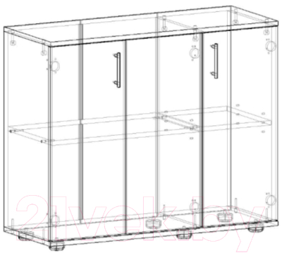 Тумба Премиум Акцент 900 (шимо светлый)