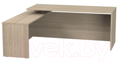 Письменный стол Премиум Акцент угловой (шимо светлый) - фото