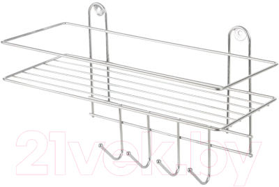 Полка для ванной Рыжий кот Lecco Plus / 310865 (хром) - фото
