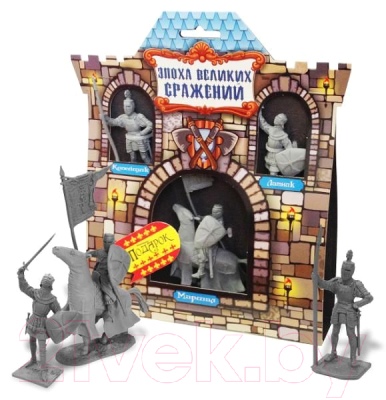 Набор фигурок игровых Биплант Крестоносцы №1 с лошадью / 12058 - фото