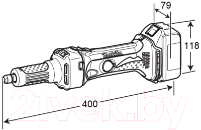 Профессиональная прямая шлифмашина Makita DGD800Z