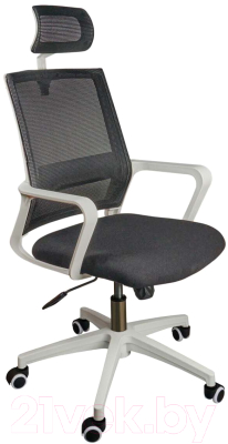 Кресло офисное Norden Бит / 815AW-AF02-T09 (белый/черный/черный) - фото