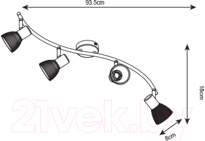 Спот Arte Lamp Parry A5062PL-4AB