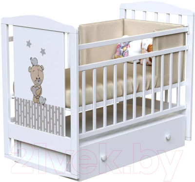 Детская кроватка VDK Forever Friеnds маятник-ящик - фото