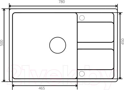 Мойка кухонная ZORG Apollo 78 (черный опал)